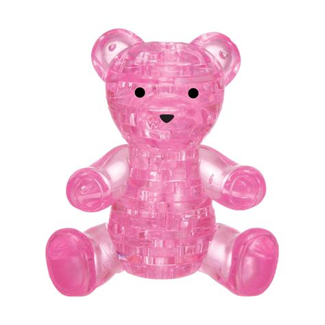 Bepuzzled 3D Crystal Puzzle Teddy Bear Pink 41 Pcs