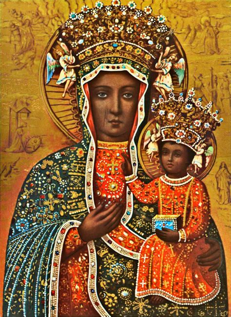 Notre Dame De Czestochowa Vierge Noire De Pologne AFFICHES Catholiques