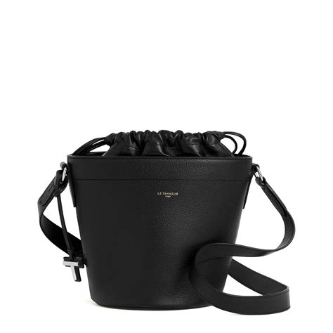 Sac Seau Gis Le En Cuir Grain Gisele Noir Clair Le Tanneur La Redoute