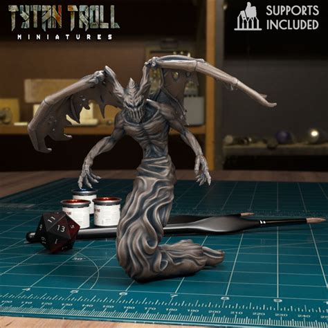 3D Printable Shadow Demon 02 [Pre-Supported] by TytanTroll Miniatures