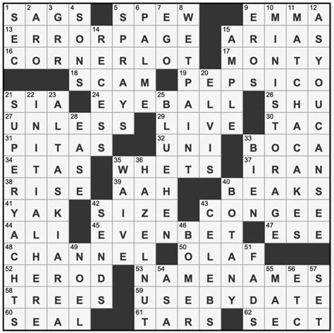 Printable LA Times Sunday Crossword - Printable JD