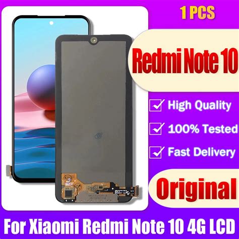 Original For Xiaomi Redmi Note 10 4g Lcd M2101k7ag Touch Panel Screen ...