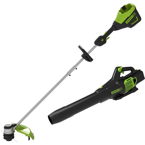 Greenworks 80 Volt Leaf Blower And 16 In String Trimmer Combo Kit Battery And Charger Included