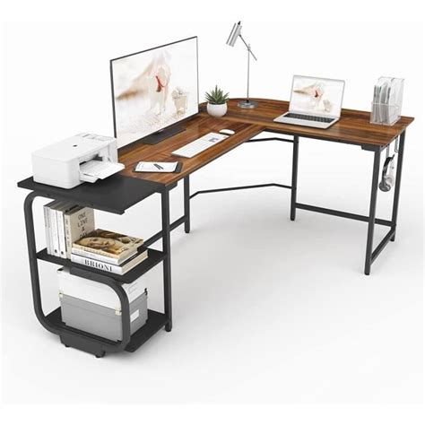 Weye Bureau D Ordinateur En Forme De L Avec Tag Res Bureau D Angle