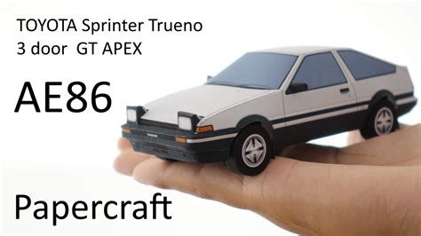 Papercrafthow To Make Ae Trueno Scale Paper Model Youtube