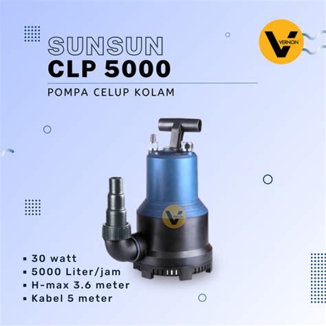 Promo Pompa Kolam Sunsun Grech Clp Liter Perjam Pompa Celup Hemat