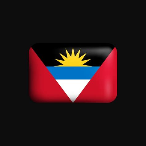 Premium Vector | Antigua and barbuda flag 3d icon national flag of ...