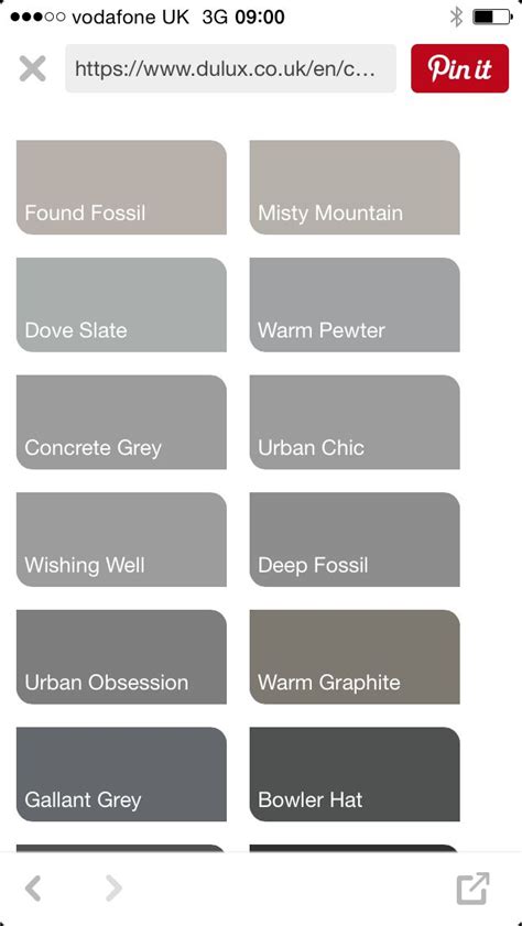 Dulux grey | Grey colour chart, Dulux paint colours grey, Shades of ...