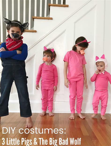 3 little pigs and wolf costume