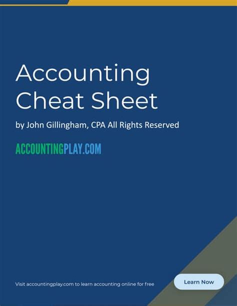 Accounting Cheat Sheetpdf