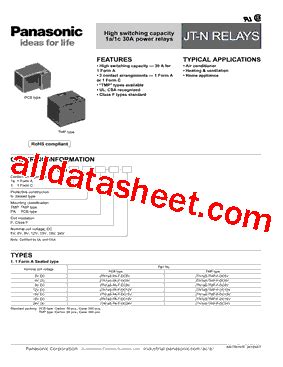JTN1AS-PA-F-DC12V Datasheet(PDF) - Panasonic Semiconductor