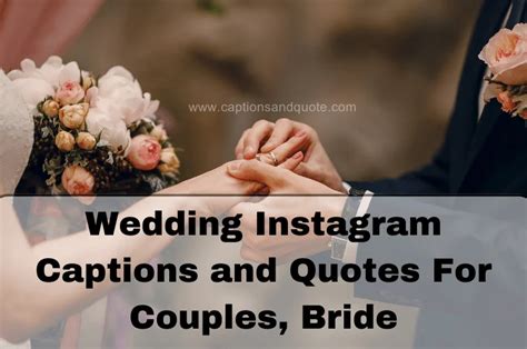 230 Wedding Instagram Captions And Quotes For Couples Bride