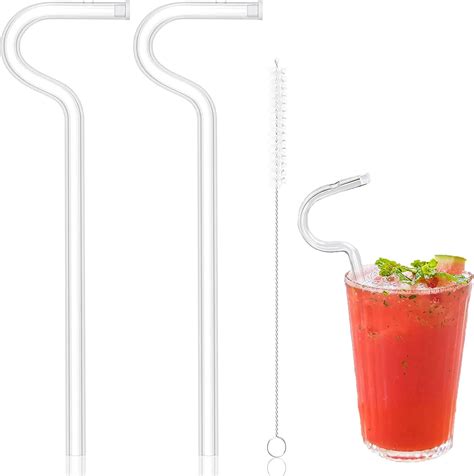 Amazon SAMOKA Anti Wrinkle Straw 2pcs Reusable Glass Straw For