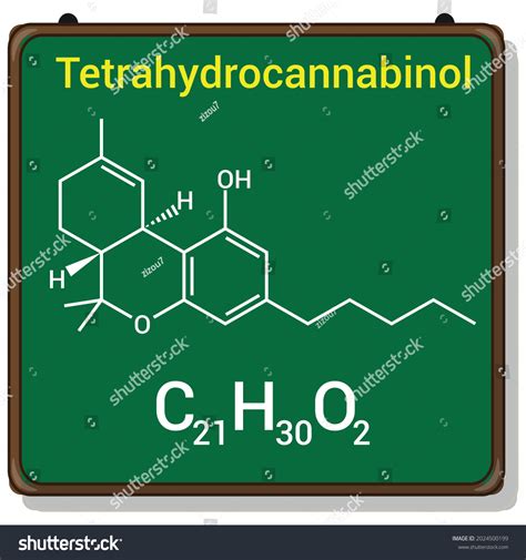 chemical structure of Tetrahydrocannabinol - Royalty Free Stock Vector ...