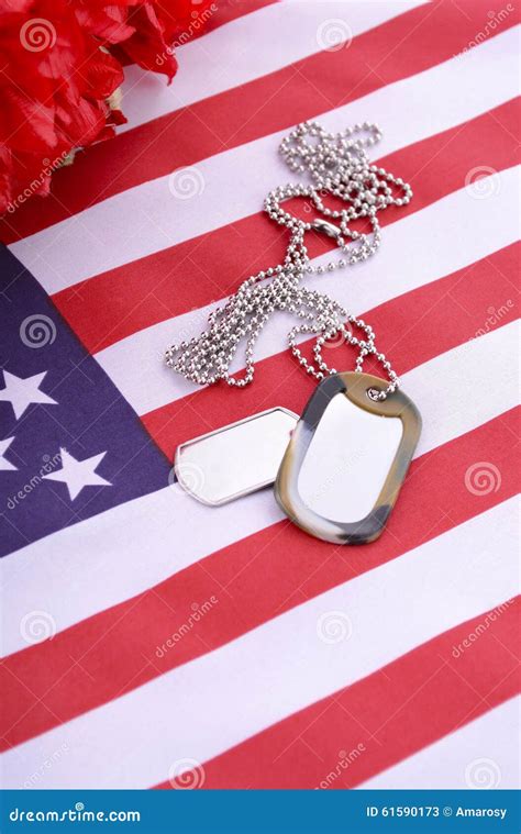 Veterans Day USA Flag With Dog Tags Stock Image - Image of celebrate, states: 61590173