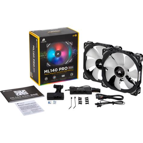 Kit Fan 2 Unidades Corsair ML140 PRO RGB 140mm Terabyte