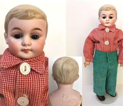 Antique German Handwerck Heubach Bisque Shoulder Head Kid Body Doll