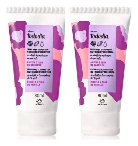 2 Hidratante Tododia Ameixa Flor De Baunilha 80ml Da Natura Frete grátis