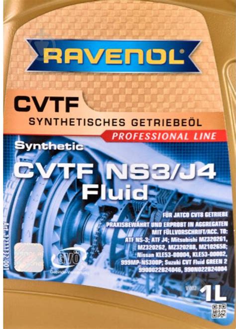 ᐉ Масло трансмиссионное RAVENOL CVTF NS3 J4 CVT 1 л RAV ATF CVTF NS3