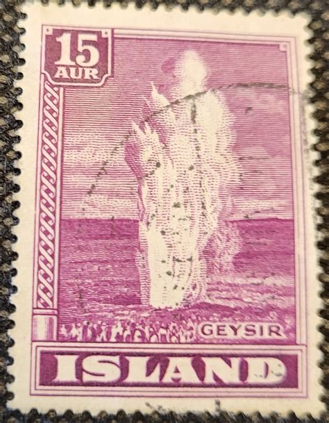 Iceland 1938 47 203 Geyser 15 Aur Used SCV 12 00 Europe