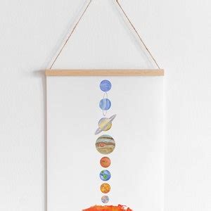 Solar System Watercolor Art Print Large Poster Print UNFRAMED - Etsy