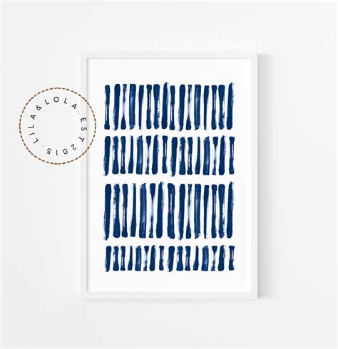 Navy Blue Abstract Print Printable Wall Art Watercolour - Etsy