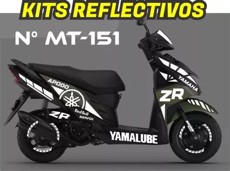 Kit Stickers Reflejantes Yamaha Zr Ray Vip Meses Sin Intereses