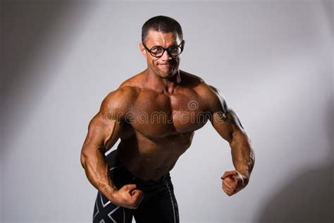 Happy Muscular Man With A Naked Torso Stock Image Image Of Model Face