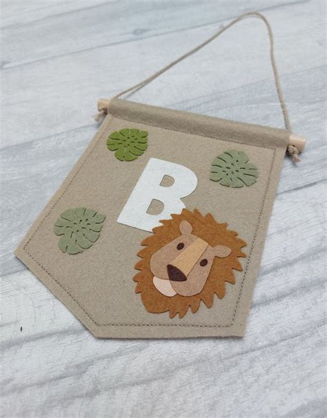 Personalised Bunting Initial Pennant Initial Banner Felt Letter Flag