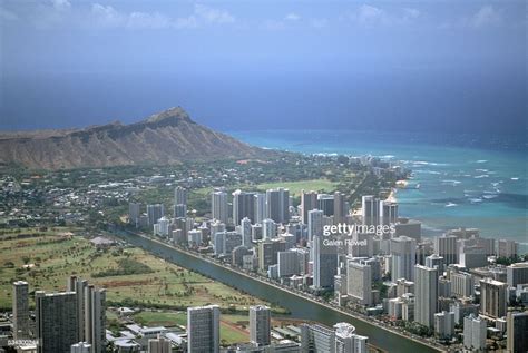 Aerial View Of Diamond Head And Honolulu High Res Stock Photo Getty