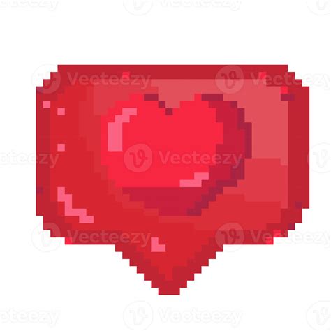 Pixel Art Heart Love And Valentine Vector Illustration 26792178 PNG