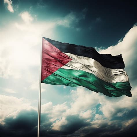 Uma Imagem Da Bandeira Palestina Palestina Livre Gaza Livre Arte