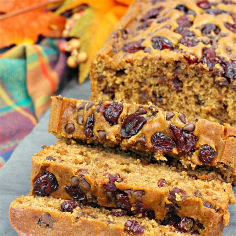 Pumpkin Chocolate Chip Cranberry Bread