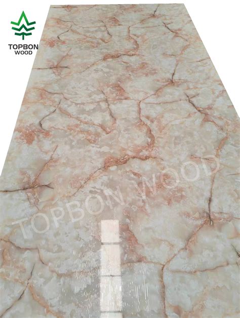 Marble Finish Pvc Wall Panels With Uv Coating For Interior Designing