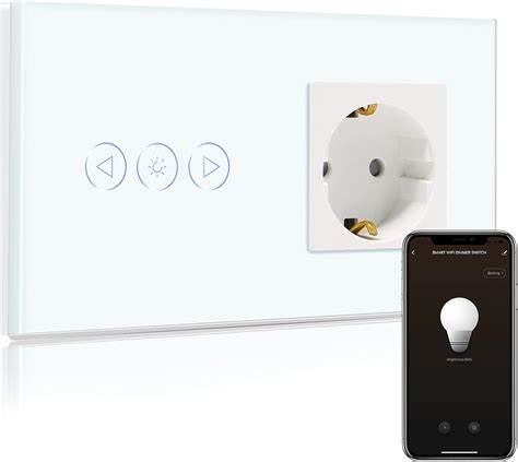 BSEED Normal Steckdose Mit Smart Alexa Dimmer Lichtschalter Kompatibel