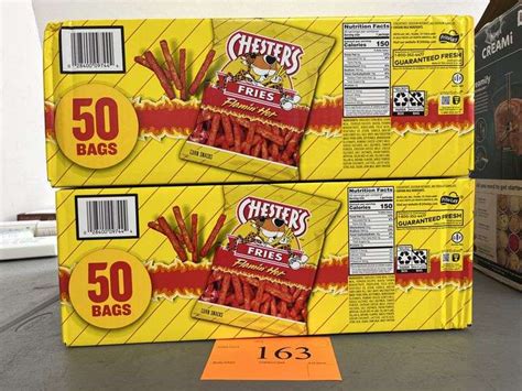 2 BOXES OF CHESTERS FLAMIN HOT FRIES Earl S Auction Company