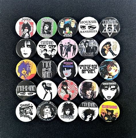 Siouxsie The Banshees S New Wave Goth Music Pinback Button Size