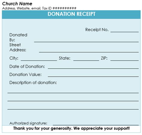 Donation Receipt Template - 12 Free Samples in Word and Excel