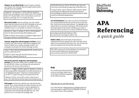 A Quick Guide To Apa Referencing Chapter In An Edited Book Include Chapter Authors Year