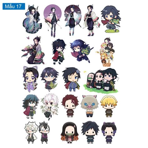 Sticker Hình Dán Anime Kimetsu No Yaiba Trụ Cột Thanh Gươm Diệt