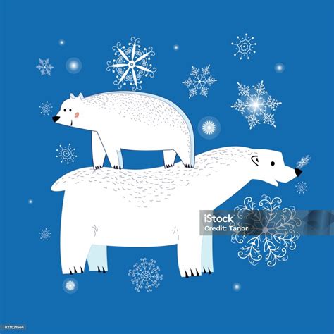 Vector Winter Polar Bears Stock Illustration Download Image Now