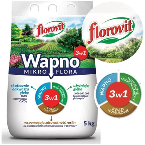 FLOROVIT WAPNO DO TRAWNIKA NAWÓZ Mikroflora 3w1 5KG WSZYSTKIE RODZAJE