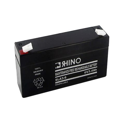 6 Volt 3 4 Ah Battery Rhino Sla3 6 Sealed Lead Acid Rechargeable