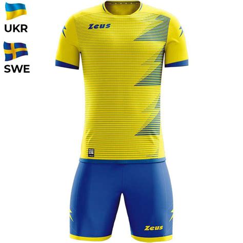 Zeus Mundial Teamwear Set Trikot Mit Shorts Gelb Royal SportSpar