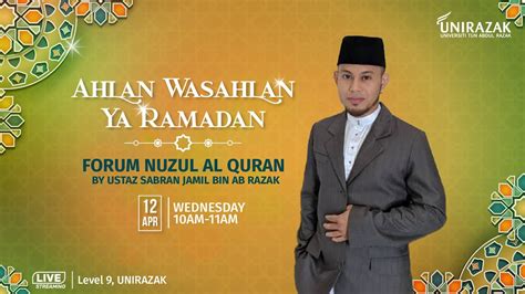 Forum Nuzul Al Quran By Ustaz Sabran Jamil Youtube