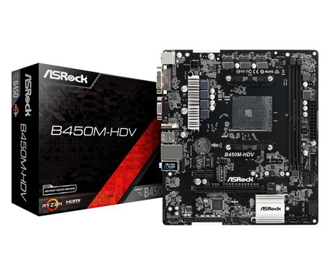 Asrock B450M HDV Zócalo AM4 AMD B450 Micro ATX MR Micro Placas base