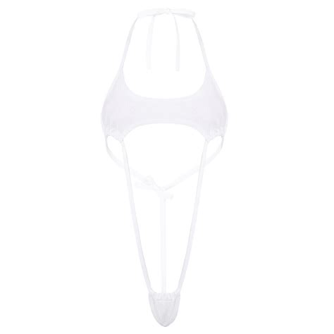 Frauen Stringbody Mini Slingshot Bikini Dessous Einteiler Badeanzug