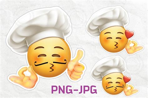 Chef Kiss Emoji Png 3 Files Seperated Clipart Cartoon of a - Etsy