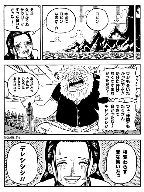 「ロビンとサウロの再会、叶ってほしい。 今週のワンピ Onepiece1066 」anyの漫画