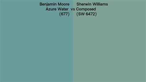 Benjamin Moore Azure Water 677 Vs Sherwin Williams Composed SW 6472